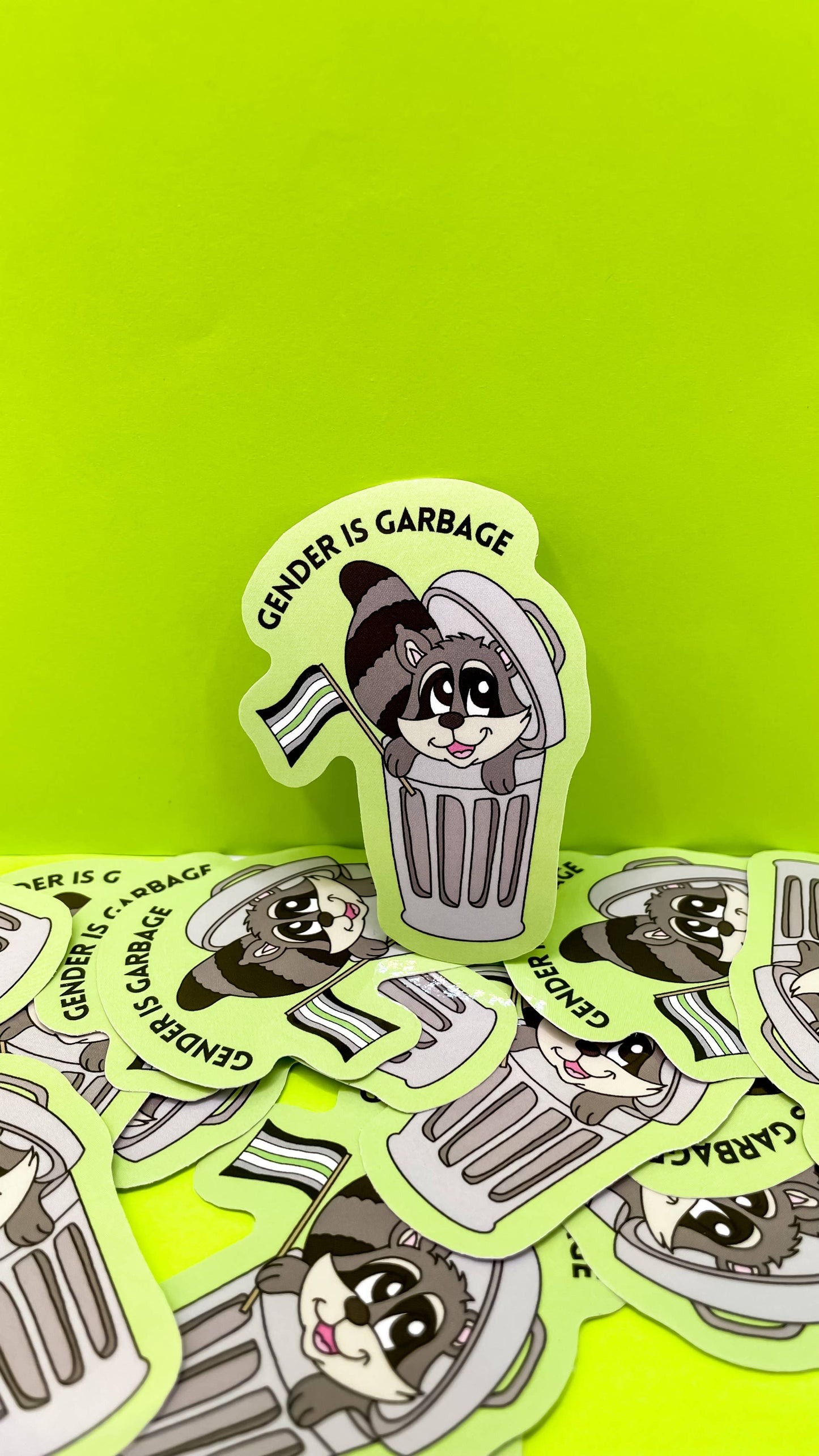 Gender is Garbage | Agender Pride Sticker