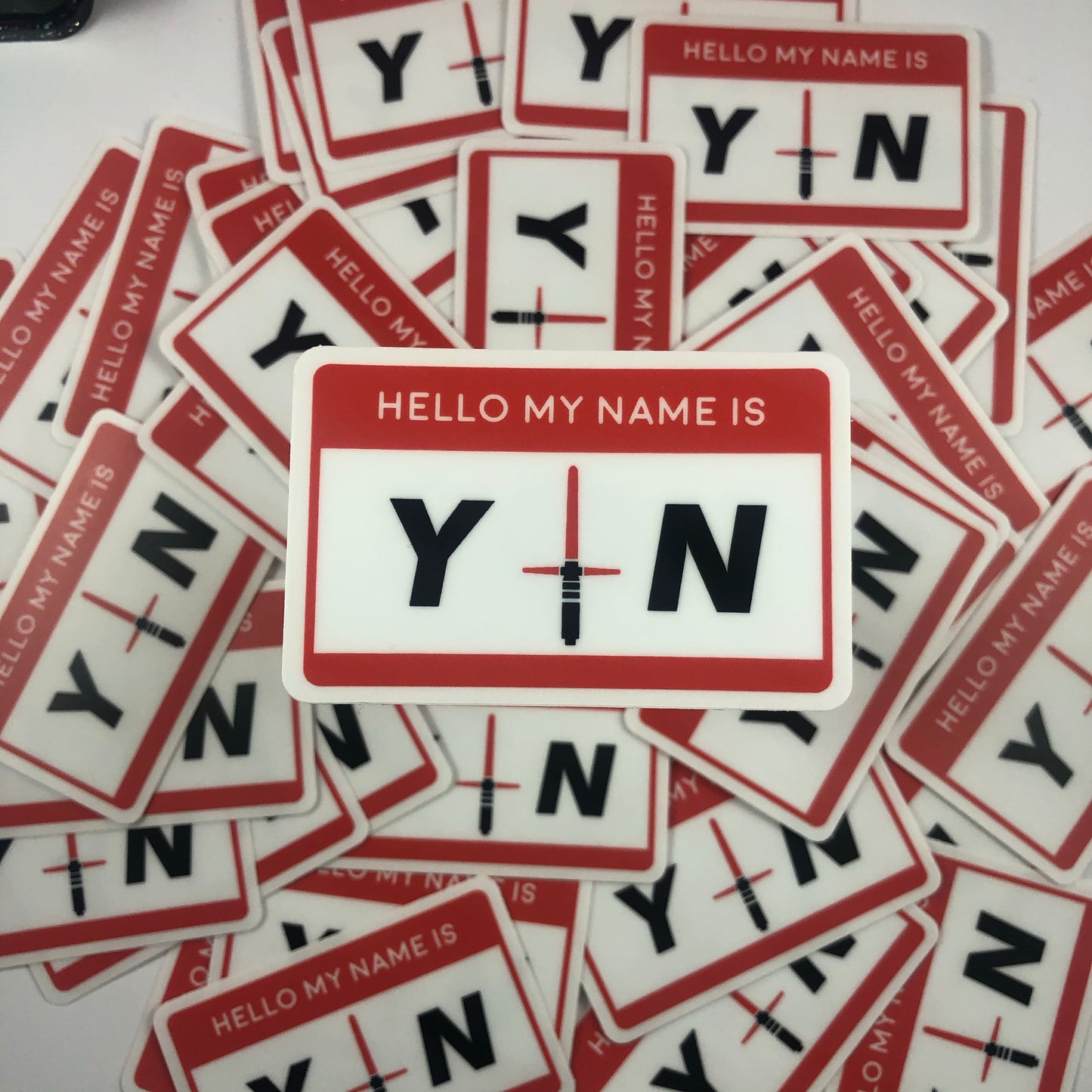 Hello Y/N | Clear Vinyl Sticker