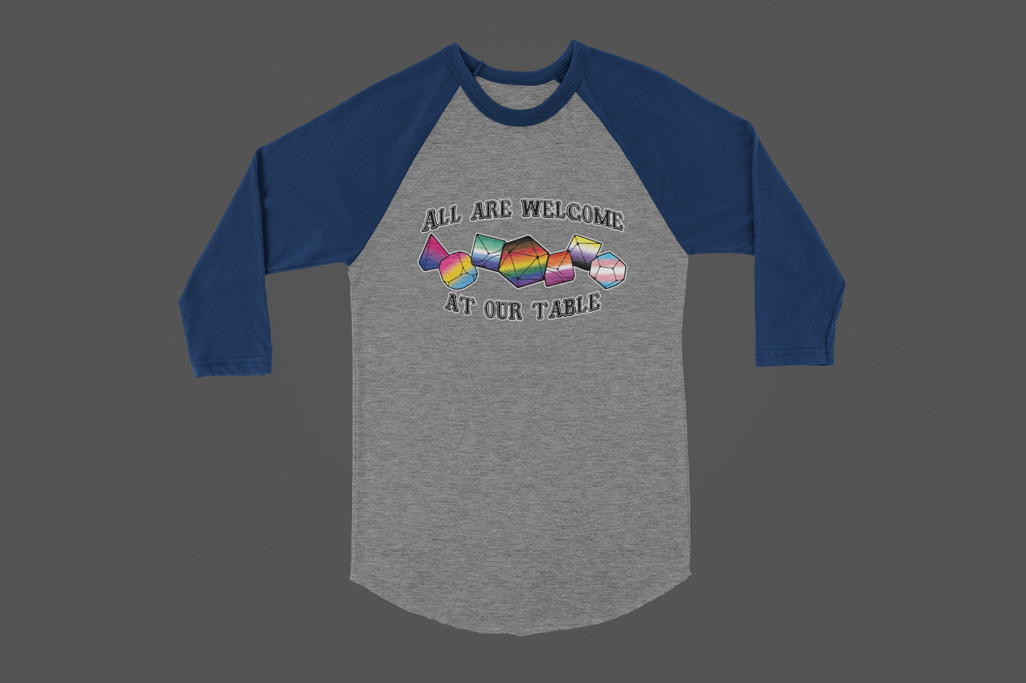 TTRPG Pride | 3/4 sleeve raglan shirt